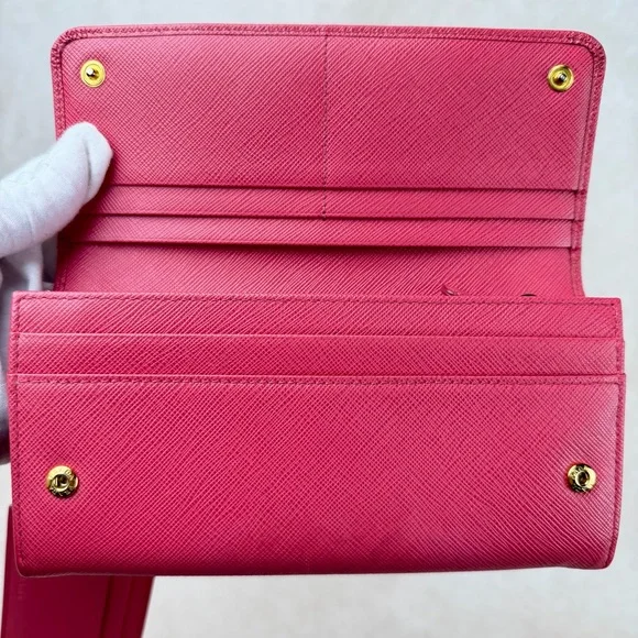 Prada Bow Saffiano Leather Continental Wallet - Picture 7 of 16